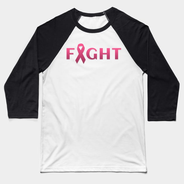 Breast cancer FIGHT Baseball T-Shirt by mangobanana